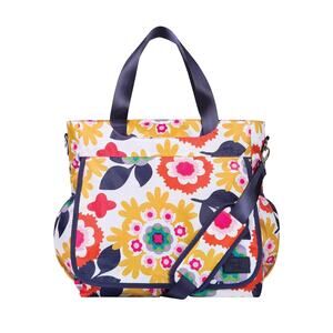 French Bull Floral Diaper Bag Stroller Tote Changing Pad & Dirty Duds Pouch NEW